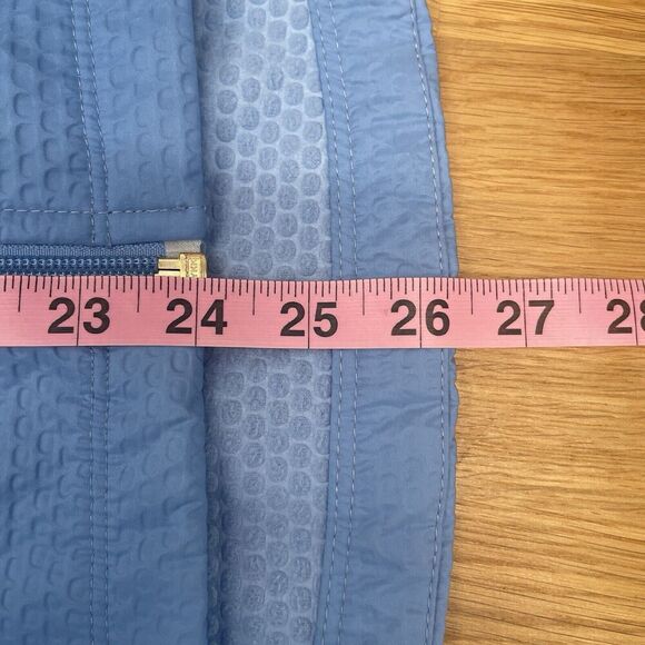 Nike Shere Pro Running Gilet Vest Womens Size L Blue Texture Full Zip Reflective - Picture 8 of 8